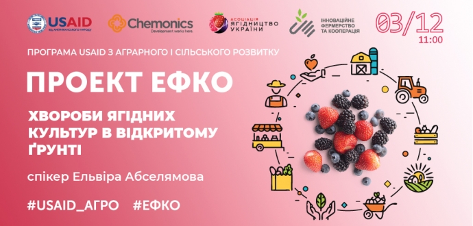 Проект #ЕФКО: відкрито реєстрацію на тренінг "Хвороби ягідних культур в відкритому ґрунті" 