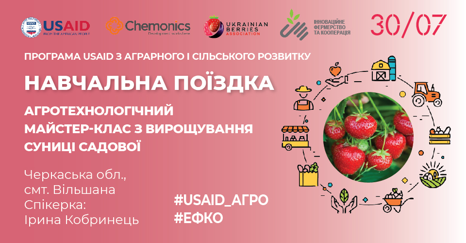 Навчальна поїздка «Агротехнологічний майстер-клас з вирощування суниці»